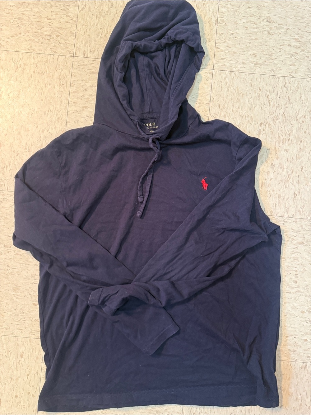 Polo by Ralph Lauren Navy Hoodie with Red Pony Logo